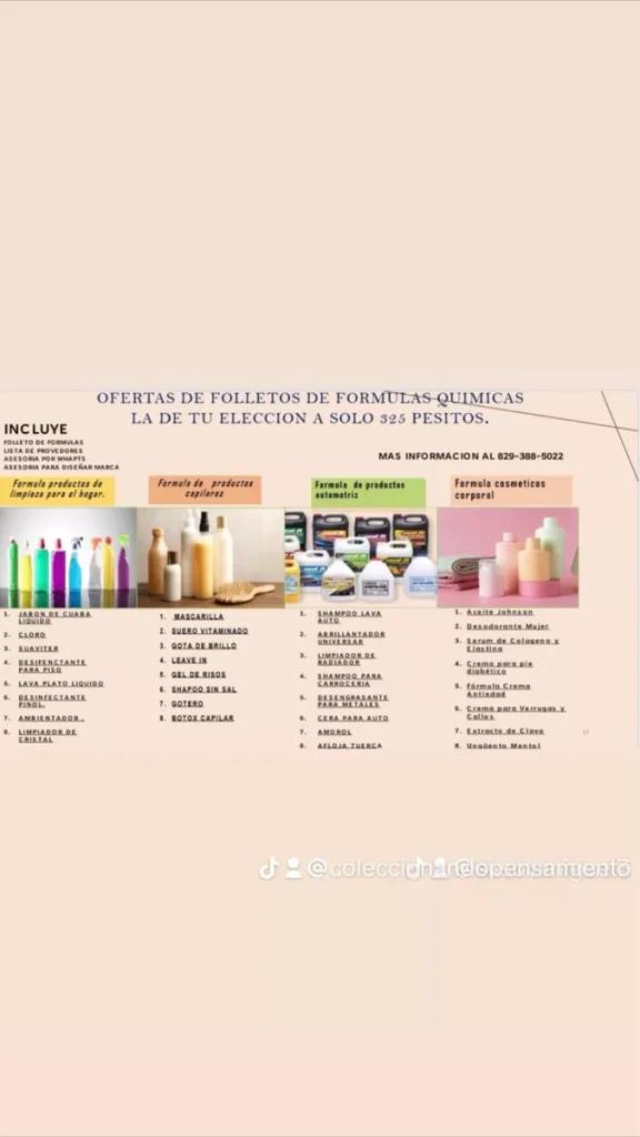 Folletos Para Aprender Hacer Productos De Limpieza Y Cosmestico en República Dominicana