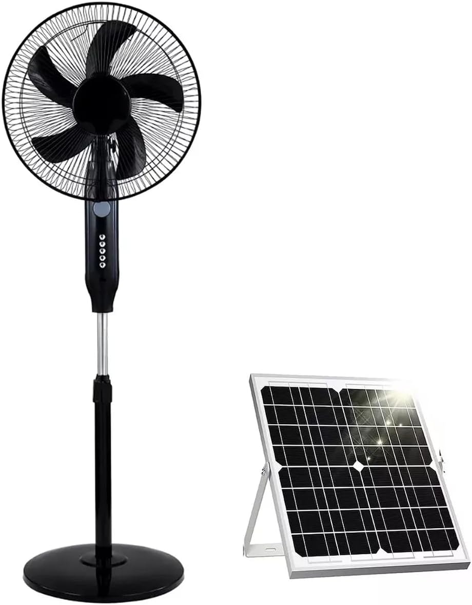Ventilador de pedestal solar recargable de 16 pulgadas en República Dominicana